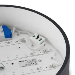 Arcchio LED-Deckenlampe Noabelle, Ø 40 cm, schwarz, Metall