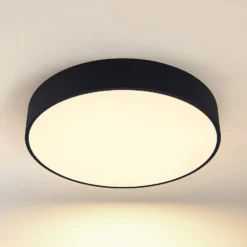 Arcchio LED-Deckenlampe Noabelle, Ø 60 cm, schwarz, Metall