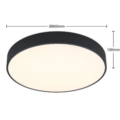 Arcchio LED-Deckenlampe Noabelle, Ø 80 cm, schwarz, Metall