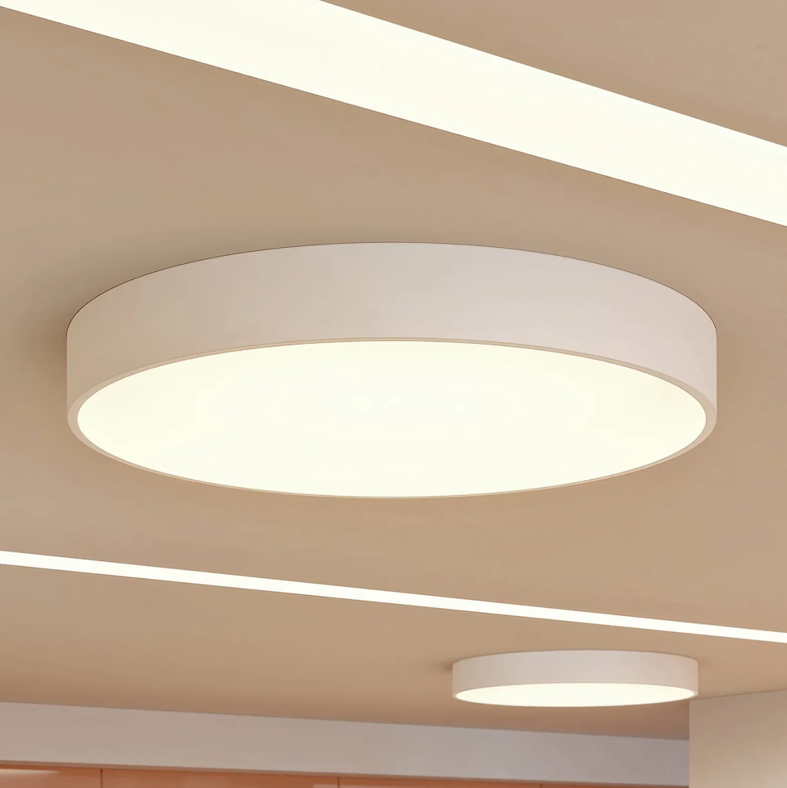 Arcchio LED-Deckenlampe Noabelle, Ø 80 cm, weiß, Metall