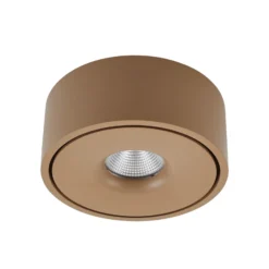 Arcchio LED-Deckenlampe Rotari, braun, up und down