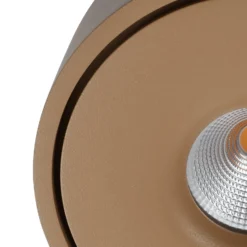Arcchio LED-Deckenlampe Rotari, braun, up und down