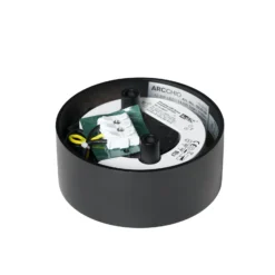 Arcchio LED-Deckenlampe Rotari, schwarz, Metall, Ø 12cm