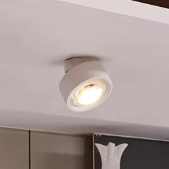 Arcchio LED-Deckenlampe Rotari, weiß, 12 cm, beweglich