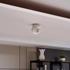 Arcchio LED-Deckenlampe Rotari, weiß, 12 cm, beweglich