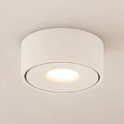 Arcchio LED-Deckenlampe Rotari, weiß, Metall, Ø 12cm