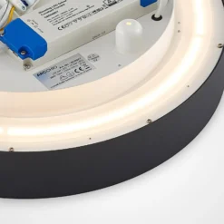 Arcchio LED-Deckenlampe Vanida, schwarz, Ø 40 cm, up/down