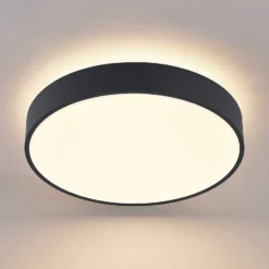 Arcchio LED-Deckenlampe Vanida, schwarz, Ø 40 cm, up/down
