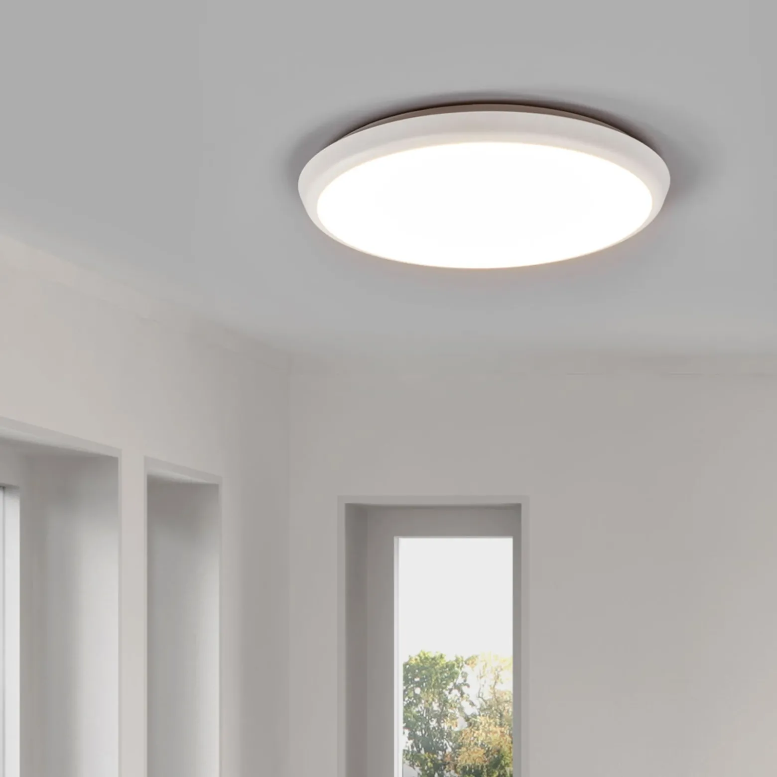 Arcchio LED-Deckenleuchte Augustin, Ø 30 cm, CCT, weiß, IP54