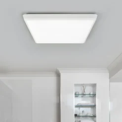Arcchio LED-Deckenleuchte Augustin, 40 x 40 cm, weiß, IP54