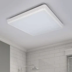 Arcchio LED-Deckenleuchte Augustin, 40 x 40 cm, weiß, IP54