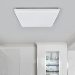 Arcchio LED-Deckenleuchte Augustin, 40 x 40 cm, weiß, IP54