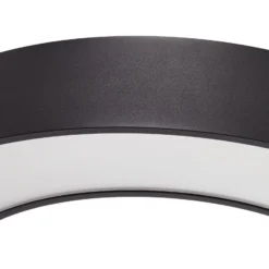 Arcchio LED-Deckenleuchte Sharelyn, Ø60 cm, schwarz, dimmbar