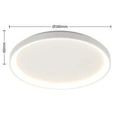 Arcchio LED-Deckenleuchte Vivy, Ø 58 cm, weiß, Metall