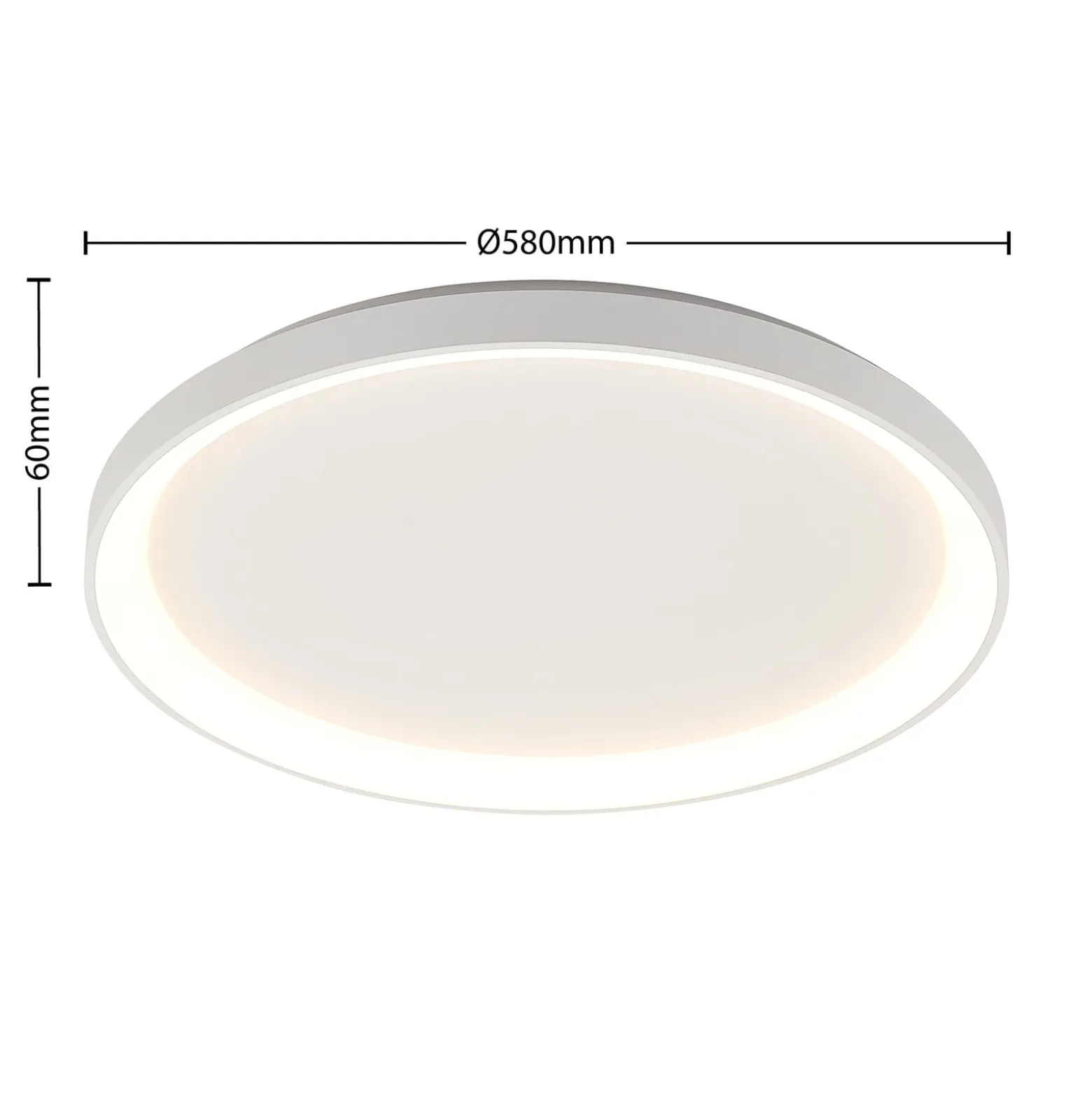 Arcchio LED-Deckenleuchte Vivy, Ø 58 cm, weiß, Metall