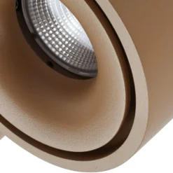 Arcchio LED-Deckenstrahler Rotari, braun, 2-flg., 8,9W