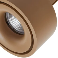 Arcchio LED-Deckenstrahler Rotari, braun, 1-flg., 8,9W