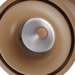 Arcchio LED-Deckenstrahler Rotari, braun, 1-flg., 8,9W