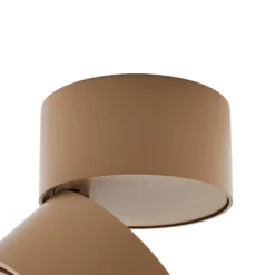 Arcchio LED-Deckenstrahler Rotari, braun, 1-flg., 8,9W