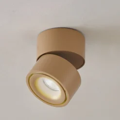 Arcchio LED-Deckenstrahler Rotari, braun, 1-flg., 8,9W