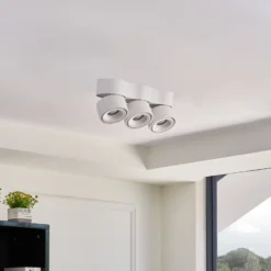 Arcchio LED-Deckenstrahler Rotari, Linsen, 3-flammig, weiß