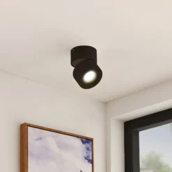 Arcchio LED-Deckenstrahler Rotari, 980lm, 1-flg., schwarz