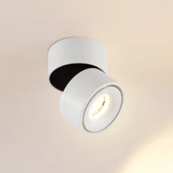 Arcchio LED-Deckenstrahler Rotari, weiß, 1-flg., 946lm