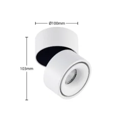 Arcchio LED-Deckenstrahler Rotari, weiß, 1-flg., 946lm