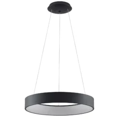 Arcchio LED-Hängelampe Aleksi, Ø 60 cm, schwarz, Metall, CCT
