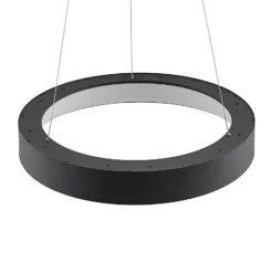 Arcchio LED-Hängelampe Aleksi, Ø 60 cm, schwarz, Metall, CCT