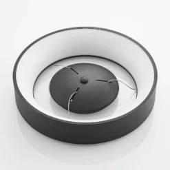 Arcchio LED-Hängelampe Aleksi, Ø 45 cm, schwarz, Metall, CCT