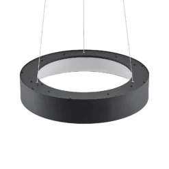 Arcchio LED-Hängelampe Aleksi, Ø 45 cm, schwarz, Metall, CCT