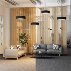 Arcchio LED-Hängelampe Noabelle, Ø 40 cm, schwarz, Metall