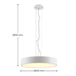 Arcchio LED-Hängelampe Noabelle, Ø 60 cm, weiß, Metall