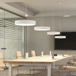 Arcchio LED-Hängelampe Noabelle, Ø 60 cm, weiß, Metall