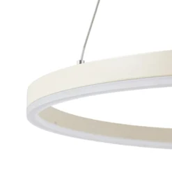 Arcchio LED-Hängeleuchte Albiona, beige, 1 Ring, Ø 80 cm