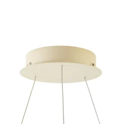 Arcchio LED-Hängeleuchte Albiona, beige, 1 Ring, Ø 80 cm