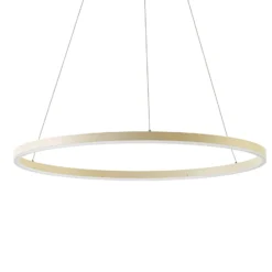 Arcchio LED-Hängeleuchte Albiona, beige, 1 Ring, Ø 80 cm