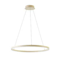 Arcchio LED-Hängeleuchte Albiona, beige, 1 Ring, Ø 80 cm