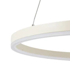 Arcchio LED-Hängeleuchte Albiona, beige, 1 Ring, Ø 60 cm