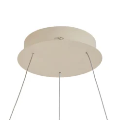 Arcchio LED-Hängeleuchte Albiona, beige, 1 Ring, Ø 60 cm