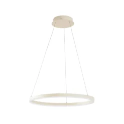 Arcchio LED-Hängeleuchte Albiona, beige, 1 Ring, Ø 60 cm