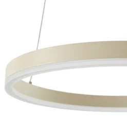 Arcchio LED-Hängeleuchte Albiona, beige, 1 Ring, Ø 40 cm