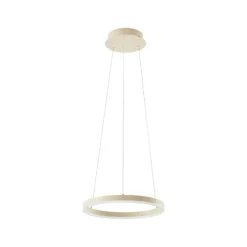 Arcchio LED-Hängeleuchte Albiona, beige, 1 Ring, Ø 40 cm