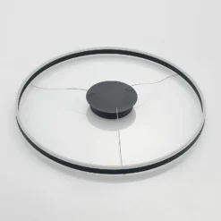 Arcchio LED-Hängeleuchte Albiona, schwarz, 1 Ring, Ø 80 cm