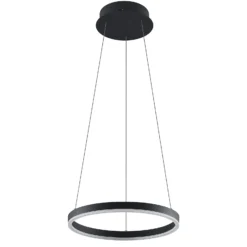 Arcchio LED-Hängeleuchte Albiona, schwarz, 1 Ring, Ø 40 cm