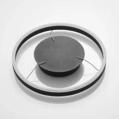 Arcchio LED-Hängeleuchte Albiona, schwarz, 1 Ring, Ø 40 cm