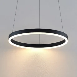 Arcchio LED-Hängeleuchte Albiona, schwarz, 1 Ring, Ø 40 cm
