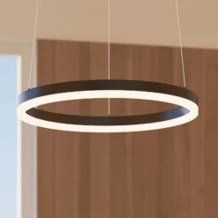 Arcchio LED-Hängeleuchte Albiona, schwarz, 1 Ring, Ø 40 cm