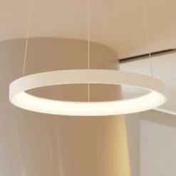 Arcchio LED-Hängeleuchte Vivy, Ø 58 cm, weiß, Metall